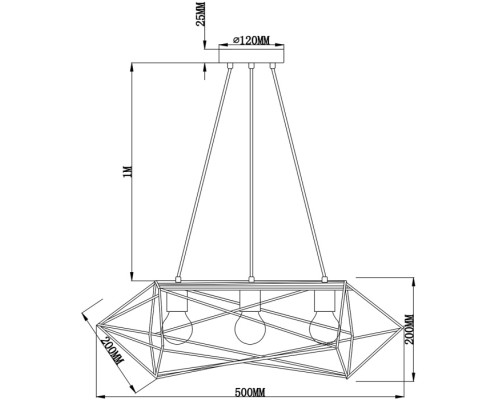 Подвесной светильник Belfast 10174/3PL Escada