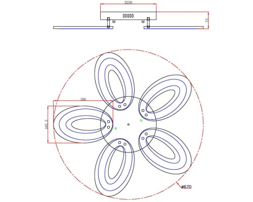 Потолочная люстра Air 10211/5LED Escada