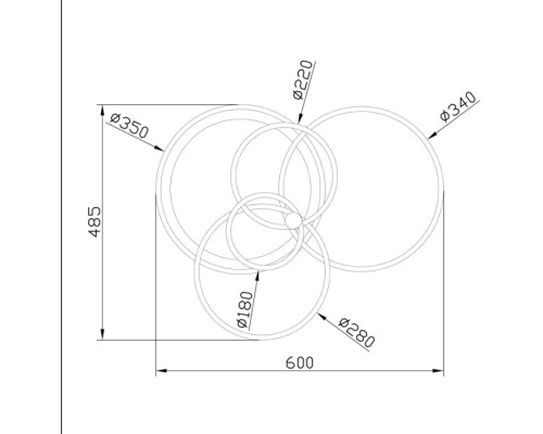 Потолочный светильник CONTOUR 10213/4LED BL Chrome Escada