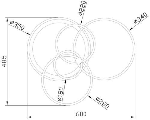 Потолочный светильник CONTOUR 10213/4LED BL White Escada