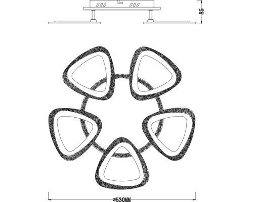 Потолочная люстра Candy 10221/5LED BL Escada
