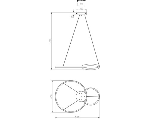 Подвесной светильник Relation 10230/2LED White Escada