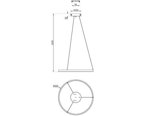 Подвесной светильник Void 10254/1LED Gold APP Escada