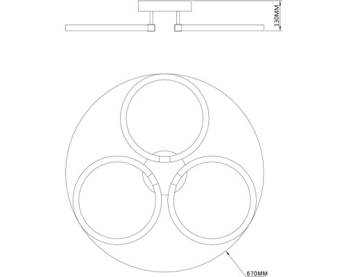 Потолочная люстра Tube 10279/3LED Escada