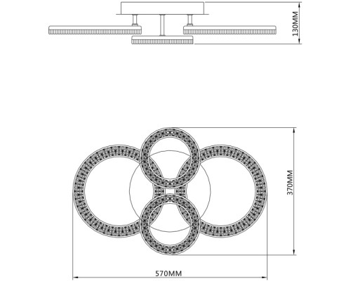 Потолочная люстра Alunit 10281/4LED Escada