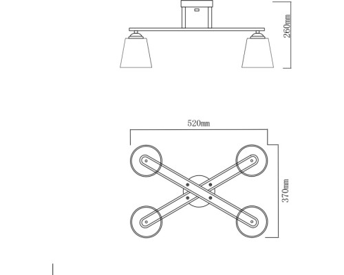 Потолочная люстра Silva 1101/4PL Escada