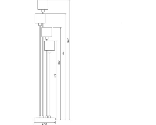 Торшер Denver 1109/4 White/Silver Escada