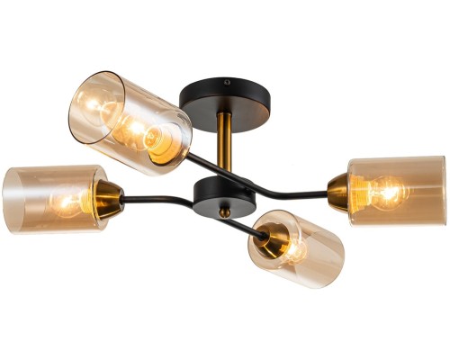 Потолочная люстра Vertigo 1131/4P Black/Gold Escada