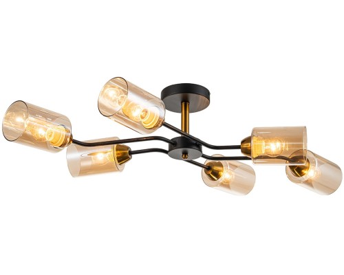 Потолочная люстра Vertigo 1131/6P Black/Gold Escada