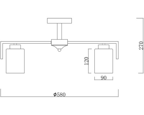 Потолочная люстра Style 1142/5P Silver Escada