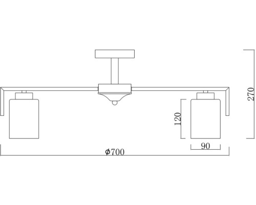 Потолочная люстра Style 1142/7P Silver Escada