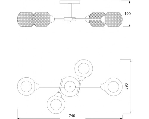 Потолочная люстра Sally 1173/4P Escada