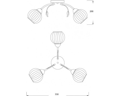Потолочная люстра Rihanna 1175/3P Escada