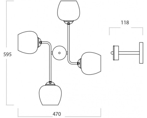 Потолочная люстра Henry 1177/4P Escada