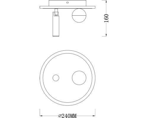 Настенно-потолочный светильник 20022LED 20022SMA/01LED SWH Escada