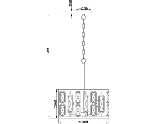 Подвесная люстра Glow 2102/4S Chrome Escada