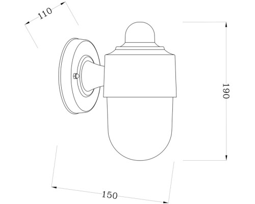 Настенный светильник уличный 30008 30008W/01 Escada