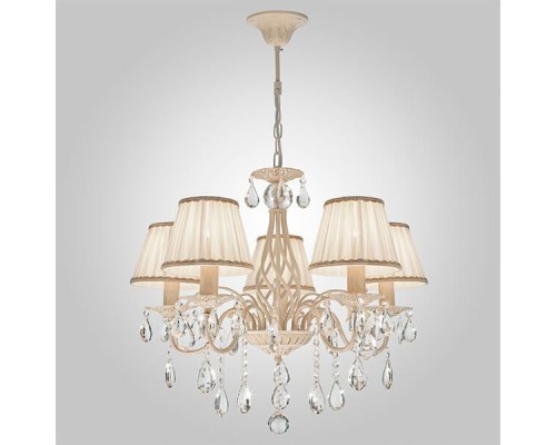 Подвесная люстра Amelia 10054/5 белый с золотом Eurosvet