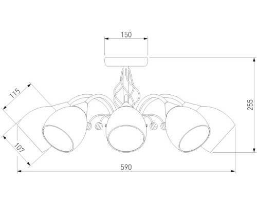 Потолочная люстра  30026/8 золото Eurosvet