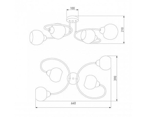 Потолочная люстра Tulia 30136/4 белый Eurosvet
