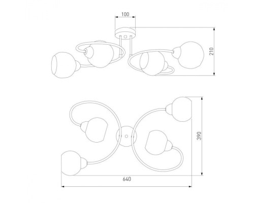 Потолочная люстра Tulia 30136/4 хром Eurosvet