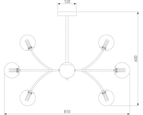 Потолочная люстра Astro 30179 хром Eurosvet