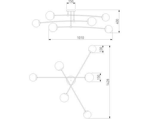 Потолочная люстра Netz 30181/6 хром Eurosvet