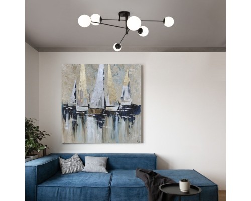 Потолочная люстра Netz 30181/6 черный Eurosvet