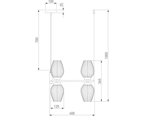 Подвесной светильник Alva 30183/4 латунь Eurosvet