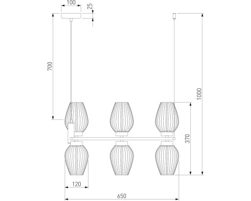 Подвесной светильник Alva 30183/6 латунь Eurosvet