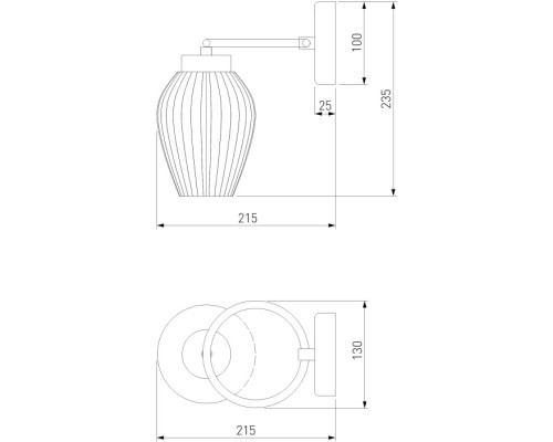 Бра Alva 30184/1 латунь Eurosvet