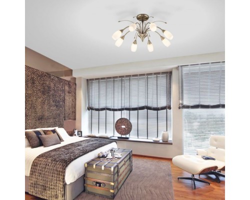 Потолочная люстра Ginevra 30280/8 античная бронза Eurosvet