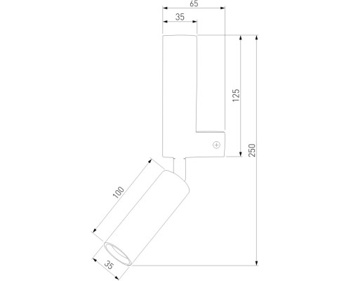 Настенный светильник Pitch 40020/1 LED черный Eurosvet