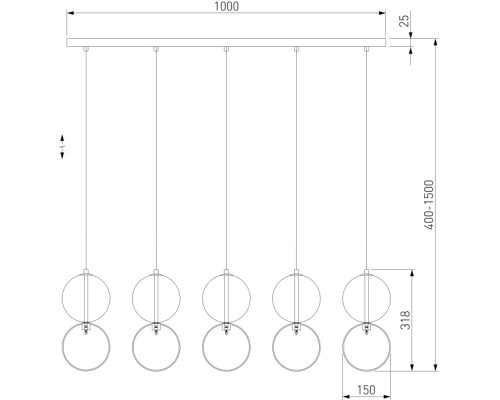 Подвесной светильник Selisa 50092/5 Eurosvet