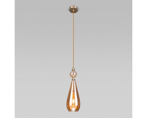 Подвесной светильник Ilario 50202/1 янтарный Eurosvet