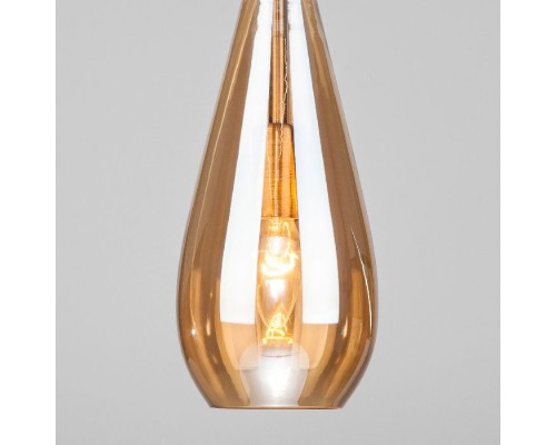 Подвесной светильник Ilario 50202/1 янтарный Eurosvet