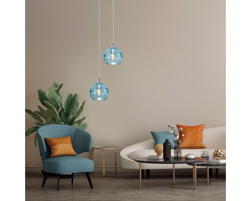 Подвесной светильник Lotus 50221/1 голубой Eurosvet