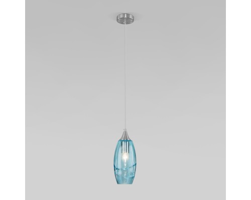 Подвесной светильник Lotus 50222/1 голубой Eurosvet