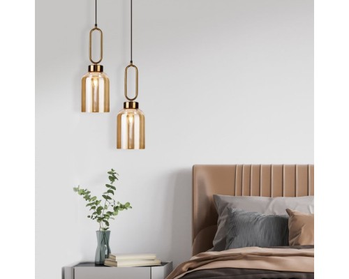 Подвесной светильник Flou 50229/1 янтарный Eurosvet