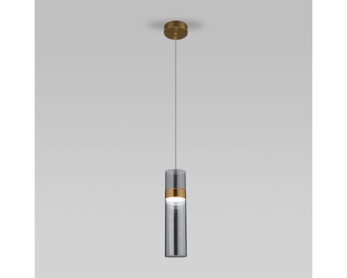 Подвесной светильник Lumen 50244/1 LED латунь/дымчатый Eurosvet
