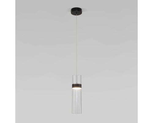 Подвесной светильник Lumen 50244/1 LED черный/прозрачный Eurosvet
