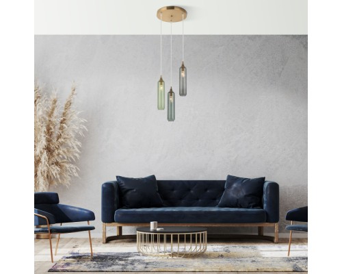 Подвесной светильник Siesta 50252/3 латунь Eurosvet