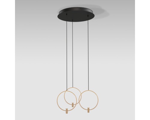 Подвесной светильник Layla 50257/3 LED черный/ латунь Eurosvet