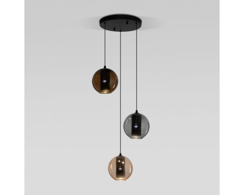 Подвесной светильник Cobble 50258/3 LED дымчатый/ бежевый/ шоколад Eurosvet