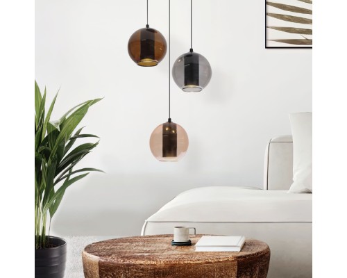 Подвесной светильник Cobble 50258/3 LED дымчатый/ бежевый/ шоколад Eurosvet