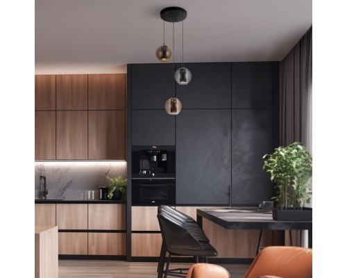 Подвесной светильник Cobble 50258/3 LED дымчатый/ бежевый/ шоколад Eurosvet