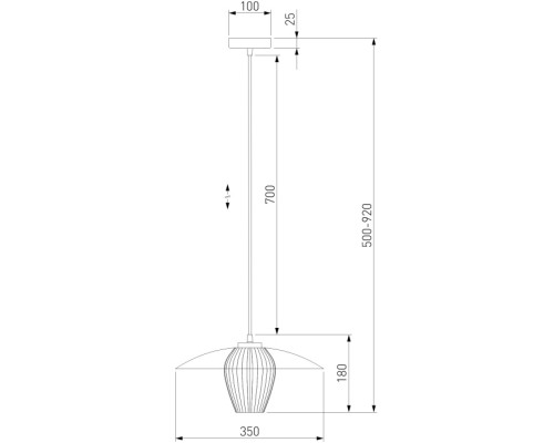 Подвесной светильник Kamari 50259/1 белый/прозрачный Eurosvet