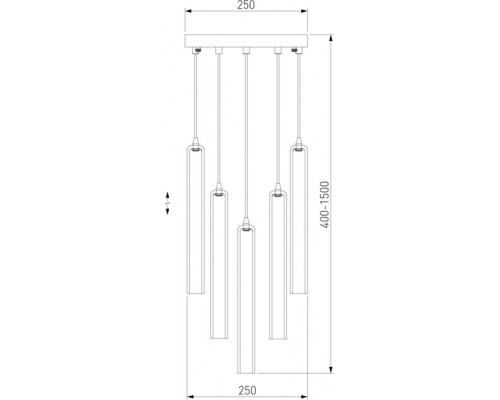 Подвесной светильник Lynn 50381/5 хром Eurosvet