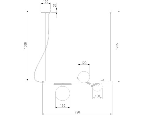 Подвесной светильник Salut 50382/3 Eurosvet