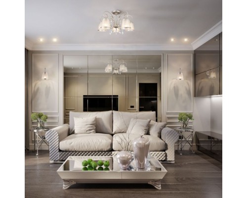 Потолочная люстра Liona 60065/5 серебро Eurosvet